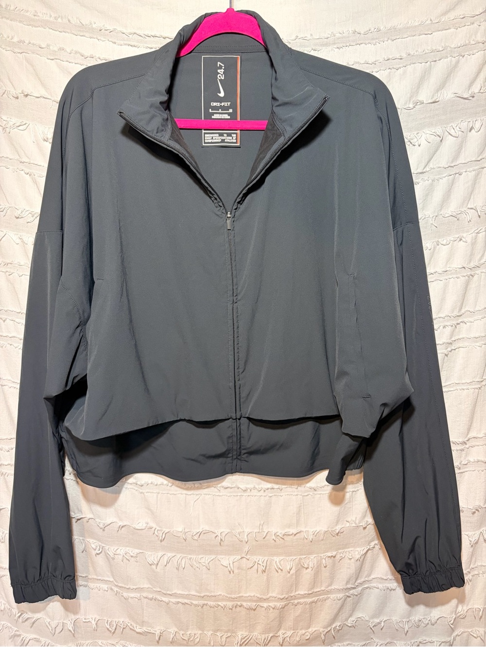 Nike 24.7 perfect stretch Dri Fit oversized zip jacket.